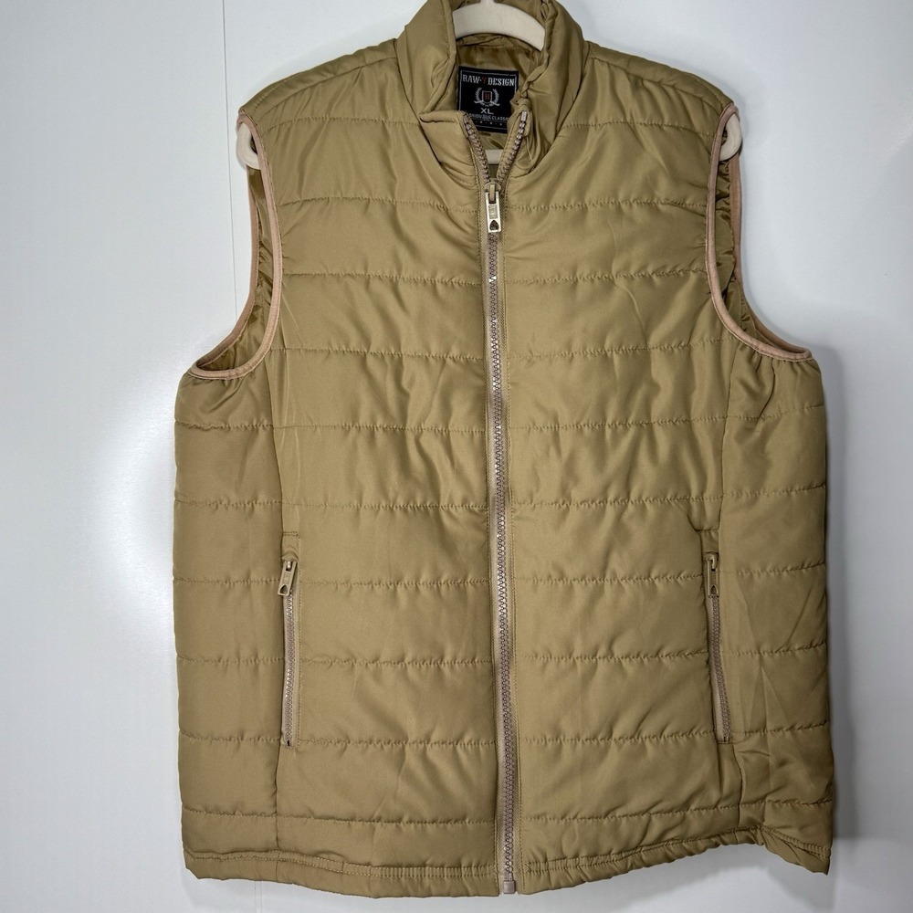 Raw 7 Design XLMen's Khaki Waterproof Light Fill‎ Vest